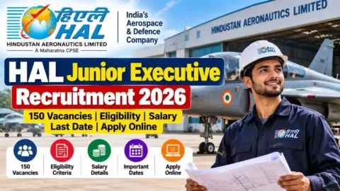 HAL Junior Executive Recruitment 2026: 150 Vacancies, Salary, Eligibility & Apply Online
