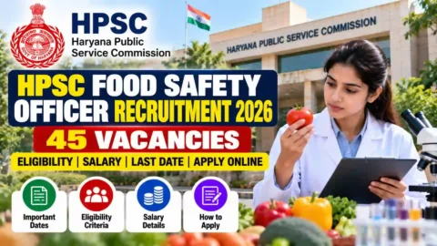 HPSC Food Safety Officer Recruitment 2026: 45 Vacancies, Eligibility, Salary, Last Date & Apply Online