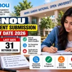 IGNOU Assignment Submission Last Date 2026: 31 October Deadline, Submission Process and Important Links 3 IGNOU Assignment Submission Last Date 2026: 31 October Deadline, Submission Process and Important Links