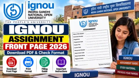 IGNOU Assignment Front Page 2026: Download PDF & Check Format