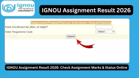 IGNOU Assignment Result 2026: Check Assignment Marks & Status Online