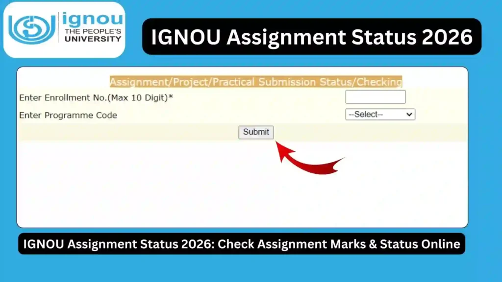 IGNOU Assignment Status 2026: Check Assignment Marks & Status Online