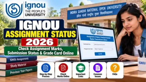 IGNOU Assignment Status 2026: Check Assignment Marks, Submission Status & Grade Card Online