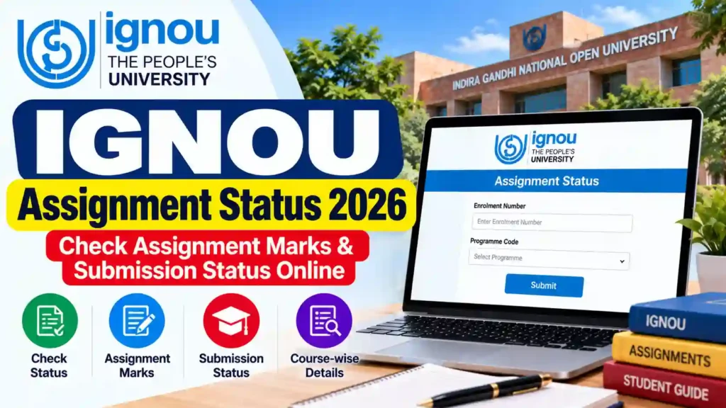 IGNOU Assignment Status 2026: Check Assignment Marks & Submission Status Online