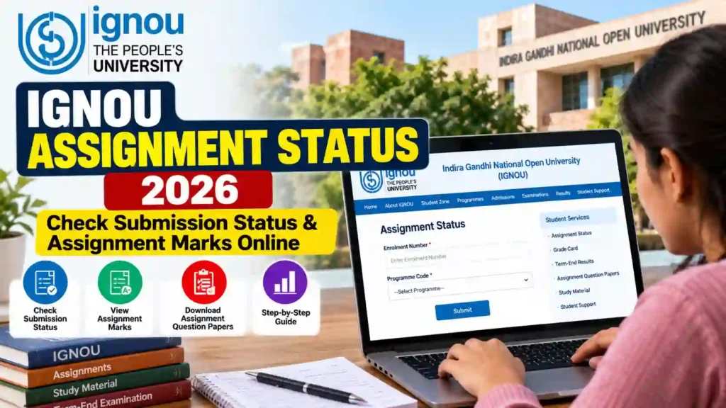 IGNOU Assignment Status 2026: Check Submission Status & Assignment Marks Online
