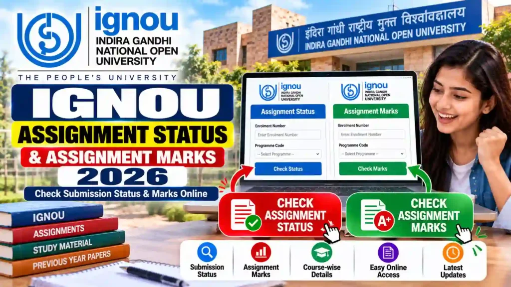 IGNOU Assignment Status 2026: Check Submission Status & Marks Online