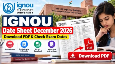 IGNOU Date Sheet December 2026 Released? Download PDF & Check Exam Dates