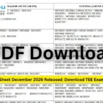 IGNOU Date Sheet December 2026 Released: Download TEE Exam Schedule PDF 2 IGNOU Date Sheet December 2026 Released: Download TEE Exam Schedule PDF