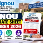 IGNOU Final Date Sheet December 2026: Download Revised Exam Schedule PDF