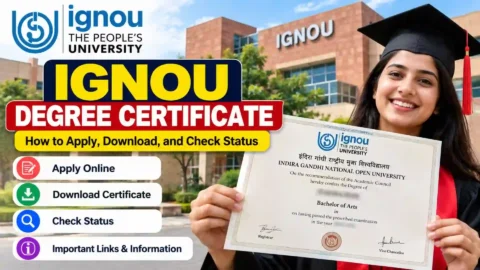 IGNOU Degree Certificate 2026: How to Apply, Download, and Check Status Online
