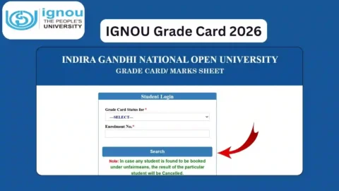 IGNOU Grade Card 2026: Check Marks, Status & Grade Card Online