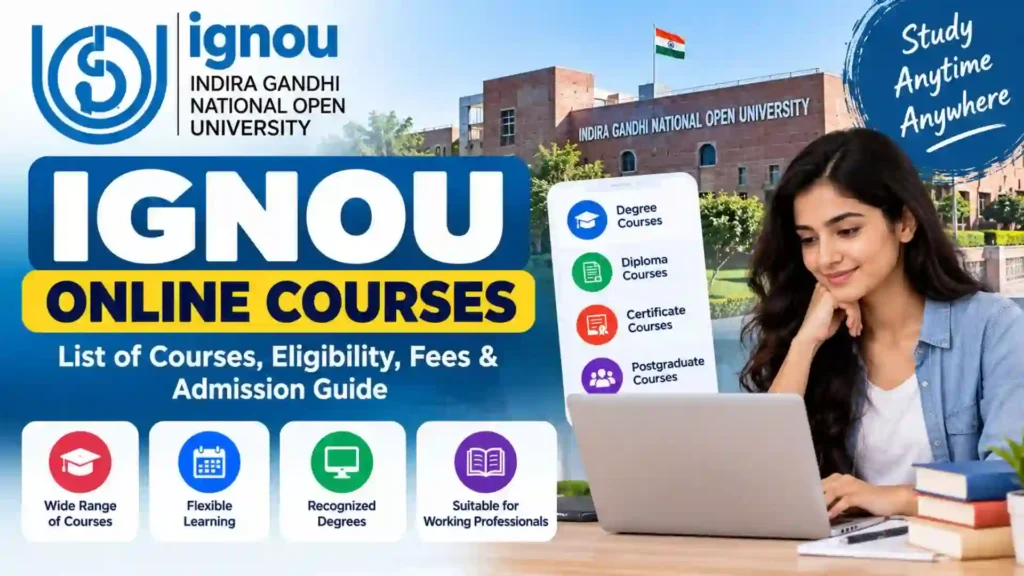 IGNOU Online Courses 2026: List of Courses, Eligibility, Fees & Admission Guide