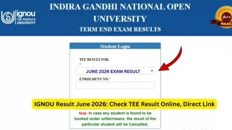 IGNOU Result June 2026: Check TEE Result Online, Direct Link