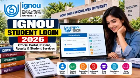 IGNOU Student Login 2026: Official Portal, ID Card, Results & Student Services