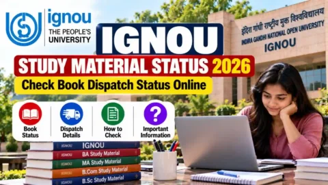IGNOU Study Material Status 2026: Check Book Dispatch Status Online