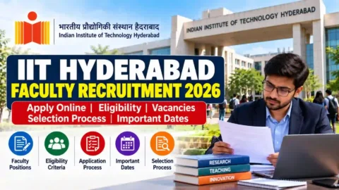 IIT Hyderabad Faculty Recruitment 2026: Apply Online, Eligibility, Vacancies & Last Date