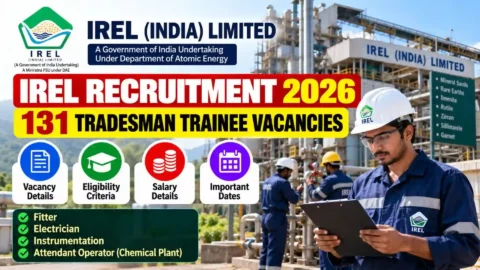 IREL Recruitment 2026: 131 Tradesman Trainee Vacancies, Eligibility, Salary & Apply Online