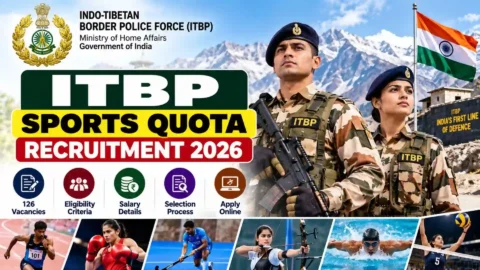ITBP Sports Quota Recruitment 2026: 126 Vacancies, Eligibility, Salary & Apply Online