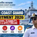 Indian Coast Guard Recruitment 2026: Vacancies, Eligibility, Salary and Apply Online 2 Indian Coast Guard Recruitment 2026: Vacancies, Eligibility, Salary and Apply Online