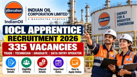 IOCL Apprentice Recruitment 2026: 335 Vacancies, Eligibility and Last Date to Apply