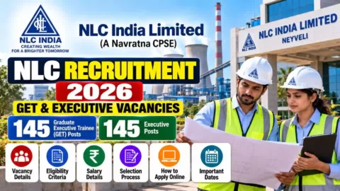 NLC Recruitment 2026: GET & Executive Vacancies, Eligibility, Salary, Selection Process & Apply Online