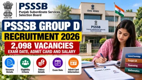 PSSSB Group D Recruitment 2026: 2,098 Vacancies, Exam Date, Admit Card and Salary