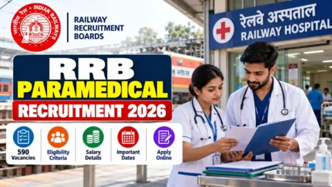 RRB Paramedical Recruitment 2026: 590 Vacancies, Eligibility, Salary, Last Date & Apply Online