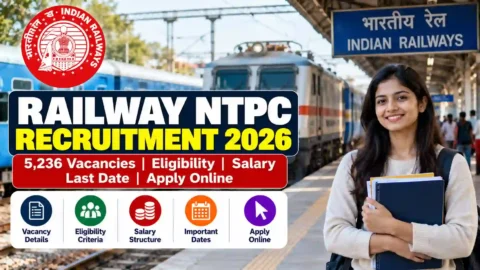 Railway NTPC Recruitment 2026: 5,236 Vacancies, Eligibility, Salary, Last Date & Apply Online