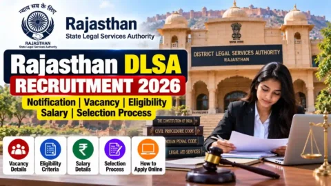 Rajasthan DLSA Recruitment 2026: Vacancy, Eligibility, Salary, Selection Process & Apply Online