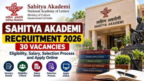 Sahitya Akademi Recruitment 2026: 30 Vacancies, Eligibility, Salary & Apply Online