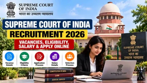 Supreme Court of India Recruitment 2026: Vacancies, Eligibility, Salary and Apply Online