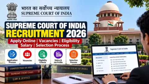 Supreme Court of India Recruitment 2026: Apply Online, Vacancies, Eligibility, Salary & Selection Process