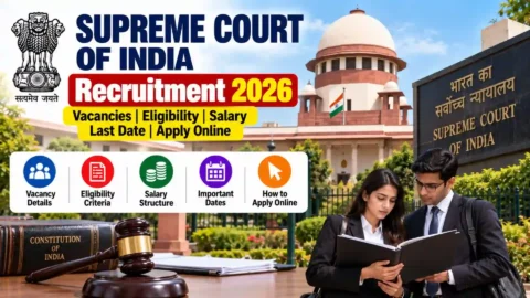 Supreme Court of India Recruitment 2026: Vacancies, Eligibility, Salary, Last Date & Apply Online