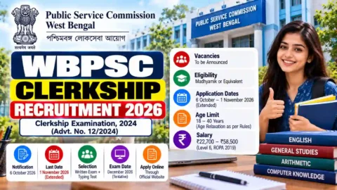 WBPSC Clerkship Recruitment 2026: Eligibility, Last Date & Apply Online